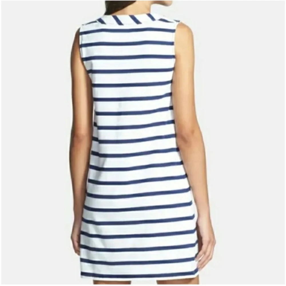 KATE SPADE Womens Tropez Dress Size Medium Blue White Striped Nautical Beach